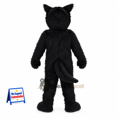 Wolf Mascot Costume - Black and White for Community Events