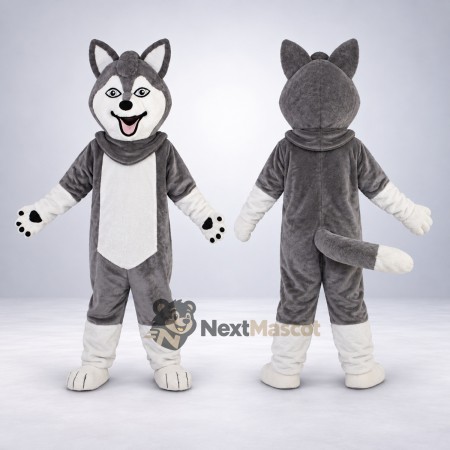 Husky Mascot Costume - Gray for Campus Events Husky Mascot Costume - Gray for Campus Events