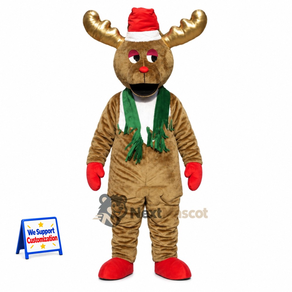Reindeer Mascot Costume - Christmas Theme for Christmas Photos Reindeer Mascot Costume - Christmas Theme for Christmas Photos