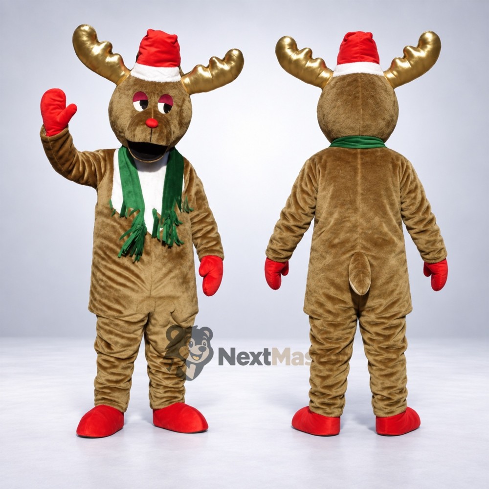 Reindeer Mascot Costume - Christmas Theme for Christmas Photos Reindeer Mascot Costume - Christmas Theme for Christmas Photos