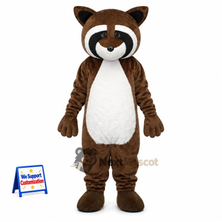 Raccoon Mascot Costume - Brown for Birthday Parties Raccoon Mascot Costume - Brown for Birthday Parties