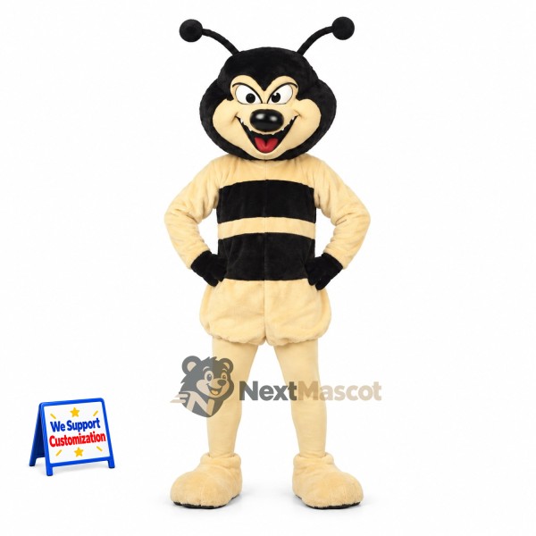 Bee Mascot Costume - Cream and Black for Garden Events