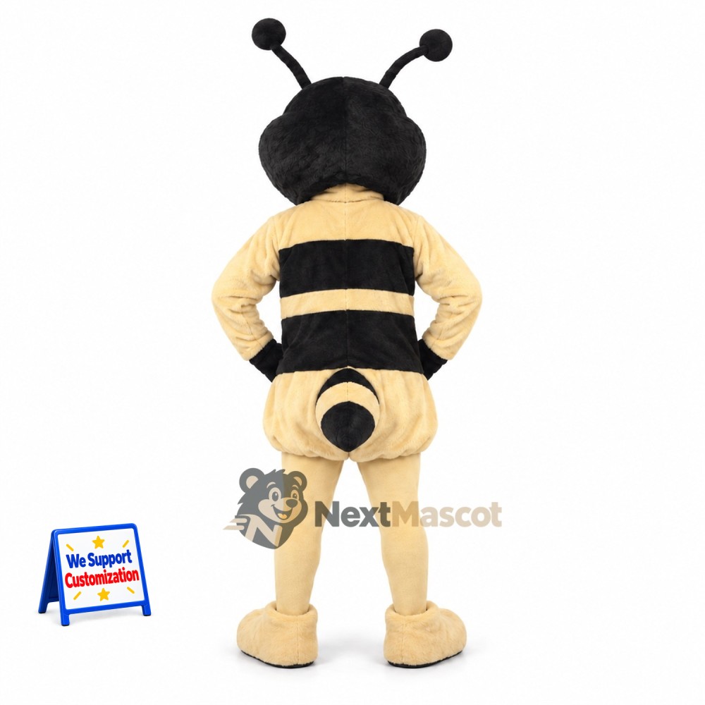 Bee Mascot Costume - Cream and Black for Garden Events Bee Mascot Costume - Cream and Black for Garden Events
