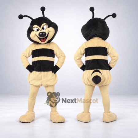 Bee Mascot Costume - Cream and Black for Garden Events Bee Mascot Costume - Cream and Black for Garden Events