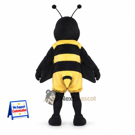Bee Mascot Costume - Yellow, Black Wing-Shaped Arms Bee Mascot Costume - Yellow, Black Wing-Shaped Arms