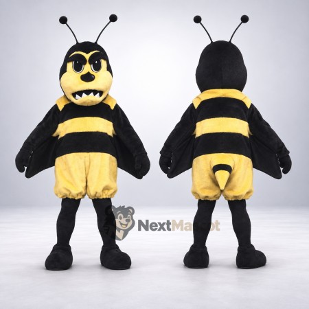 Bee Mascot Costume - Yellow, Black Wing-Shaped Arms Bee Mascot Costume - Yellow, Black Wing-Shaped Arms