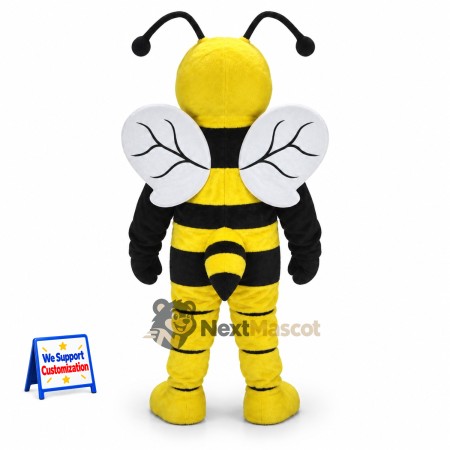 Bee Mascot Costume - Yellow, Large Clear Wings Bee Mascot Costume - Yellow, Large Clear Wings
