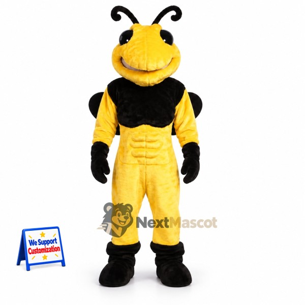 Bee Mascot Costume - Muscular for Spring Festivals