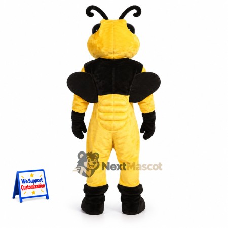 Bee Mascot Costume - Muscular for Spring Festivals Bee Mascot Costume - Muscular for Spring Festivals
