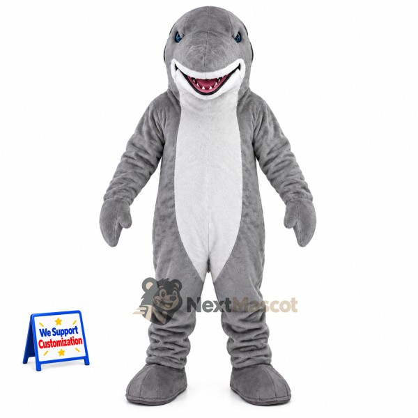 Shark Mascot Costume - Gray for Team Events