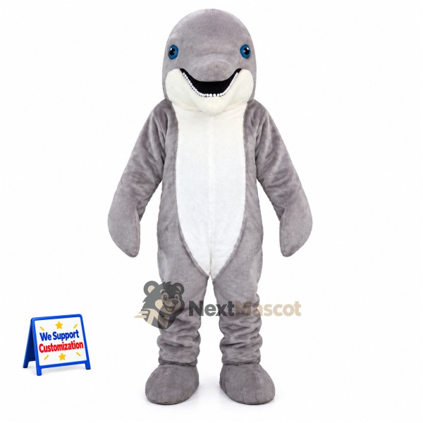 Dolphin Mascot Costume - Gray for Marine Education