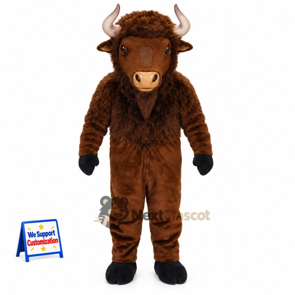 Bull Mascot Costume - Brown for Campus Events
