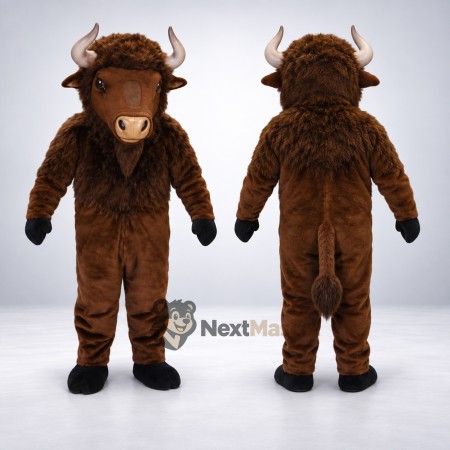Bull Mascot Costume - Brown for Campus Events