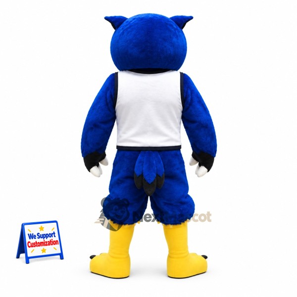Owl Mascot Costume - Blue, White Shirt Owl Mascot Costume - Blue, White Shirt