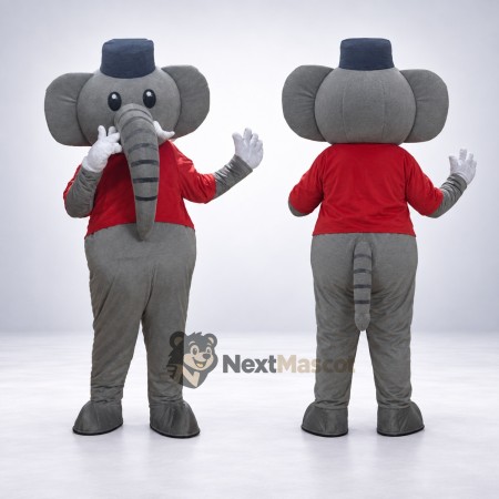 Elephant Mascot Costume - Red Jacket for Community Events Elephant Mascot Costume - Red Jacket for Community Events