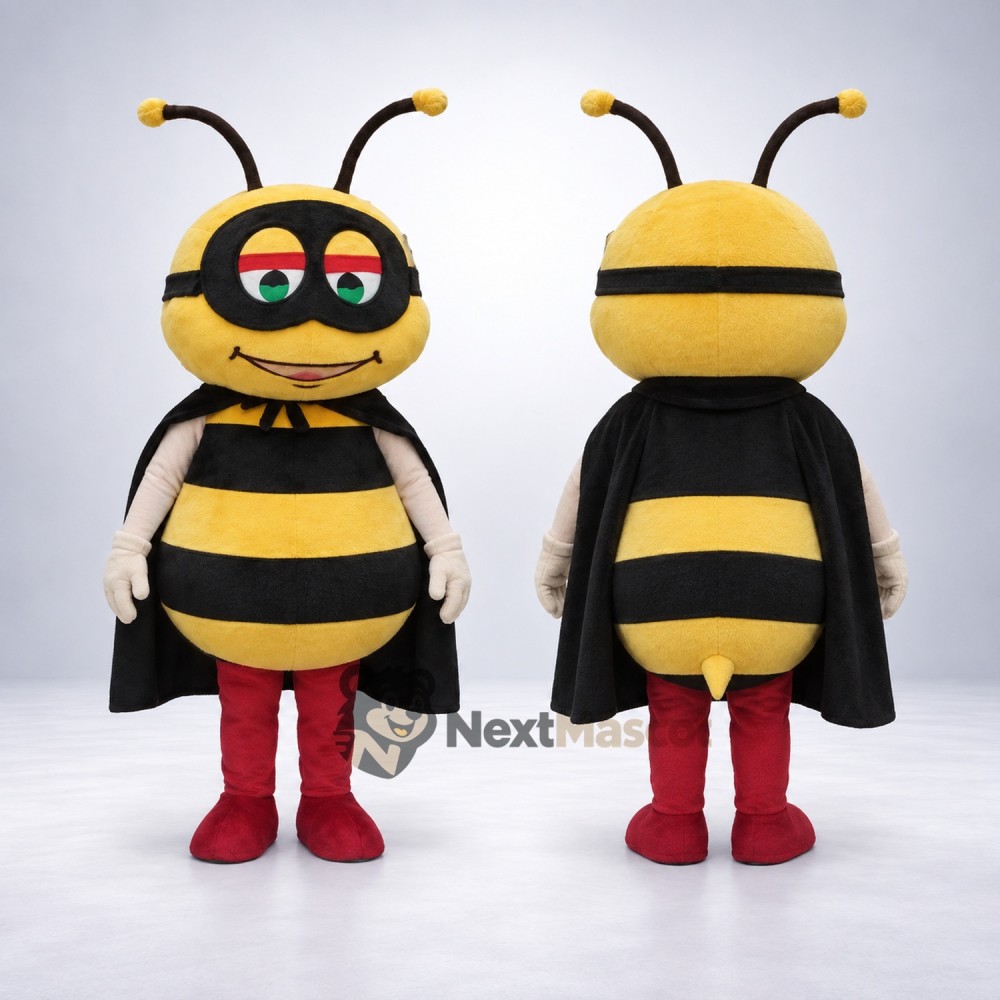Bee Mascot Costume - Red Boots for Nature Events Bee Mascot Costume - Red Boots for Nature Events