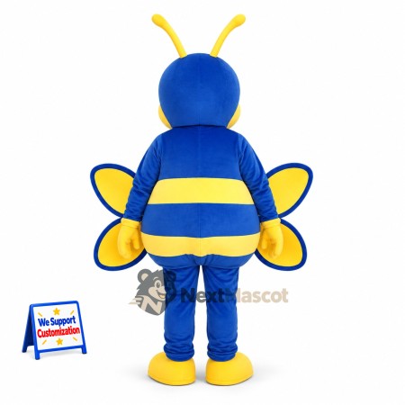 Bee Mascot Costume - Blue and Yellow for Nature Events Bee Mascot Costume - Blue and Yellow for Nature Events