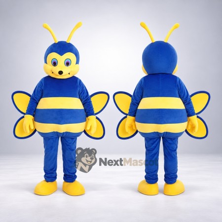 Bee Mascot Costume - Blue and Yellow for Nature Events Bee Mascot Costume - Blue and Yellow for Nature Events