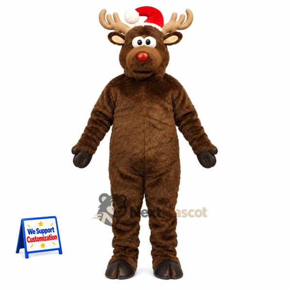 Moose Mascot Costume - Christmas Theme for Winter Festivals