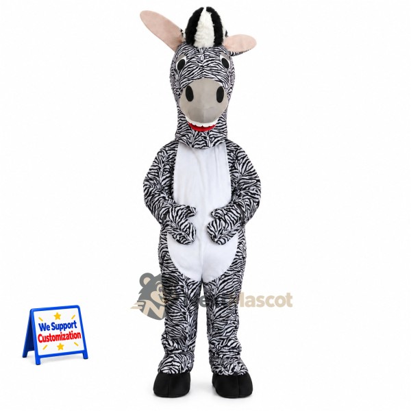 Zebra Mascot Costume - White Belly