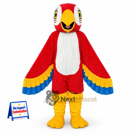Parrot Mascot Costume - Red for Street Fairs Parrot Mascot Costume - Red for Street Fairs