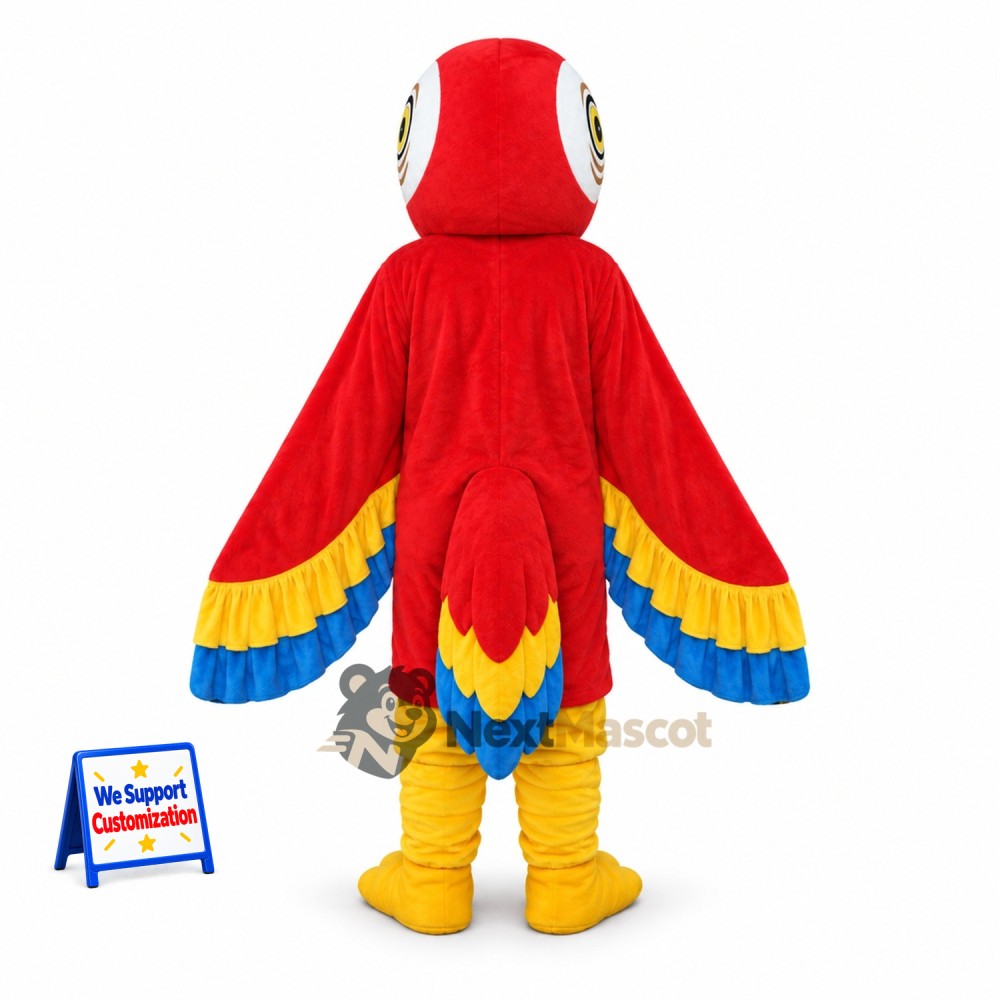 Parrot Mascot Costume - Red for Street Fairs Parrot Mascot Costume - Red for Street Fairs