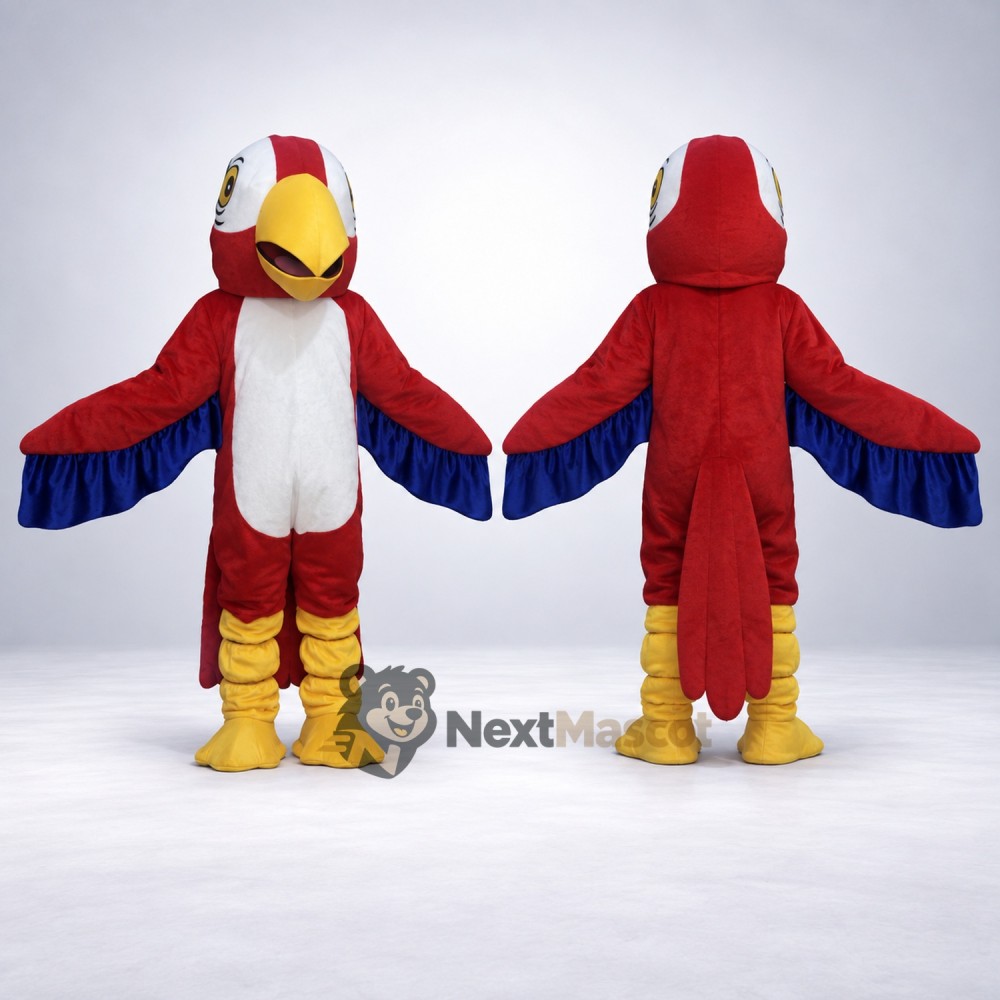 Parrot Mascot Costume - Red for Fairs Parrot Mascot Costume - Red for Fairs