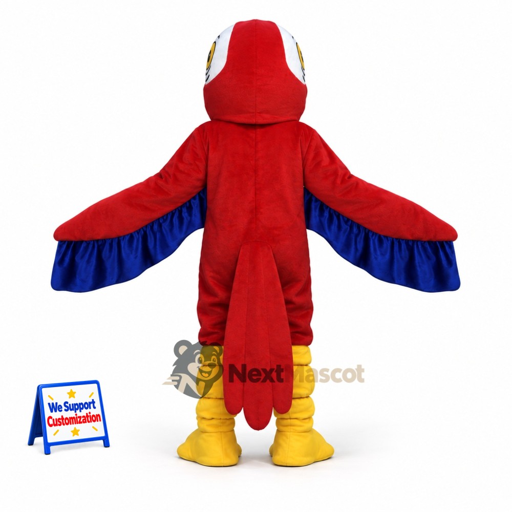 Parrot Mascot Costume - Red for Fairs Parrot Mascot Costume - Red for Fairs