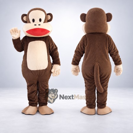 Monkey Mascot Costume - Brown for Grand Openings Monkey Mascot Costume - Brown for Grand Openings