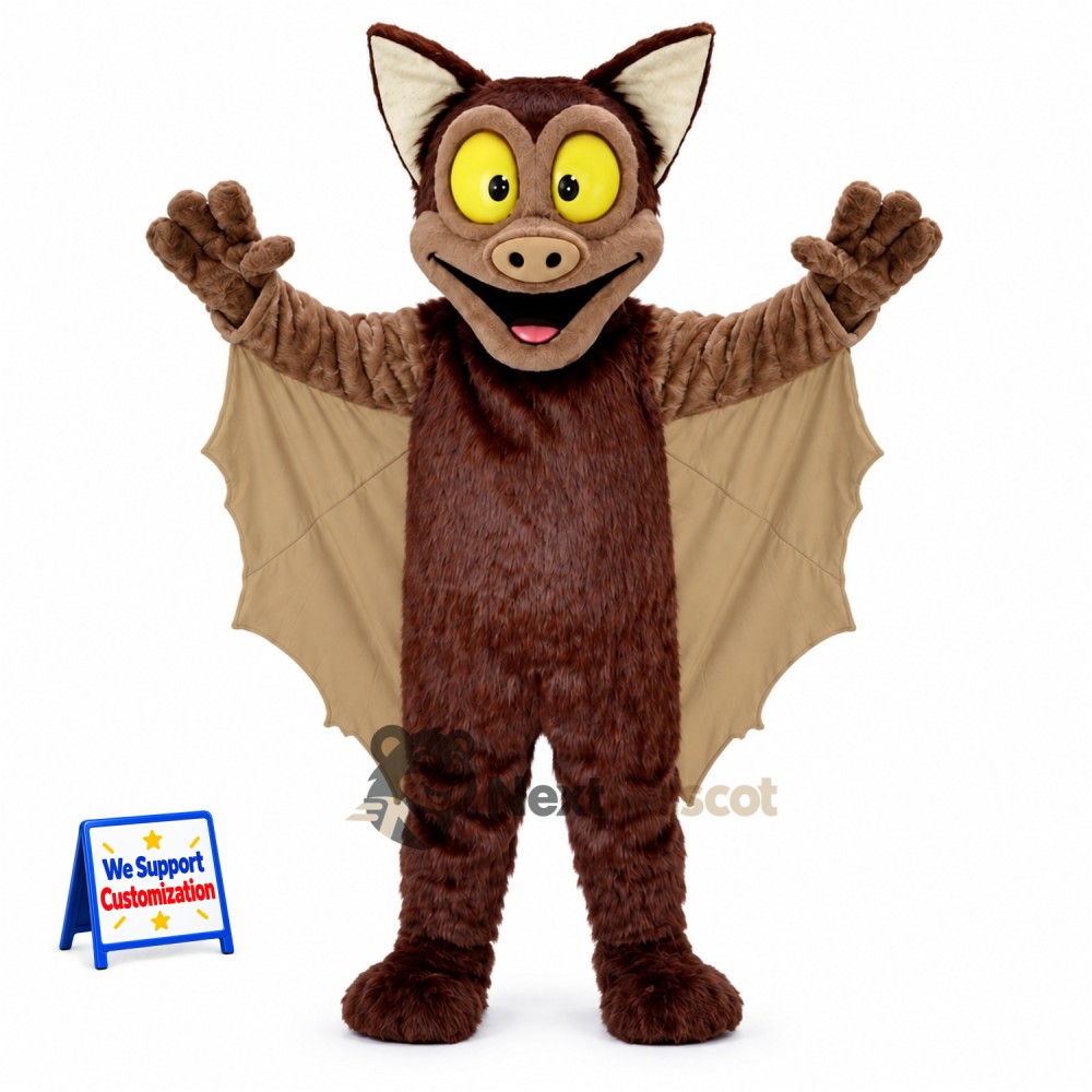 Bat Mascot Costume - Brown for Parades Bat Mascot Costume - Brown for Parades