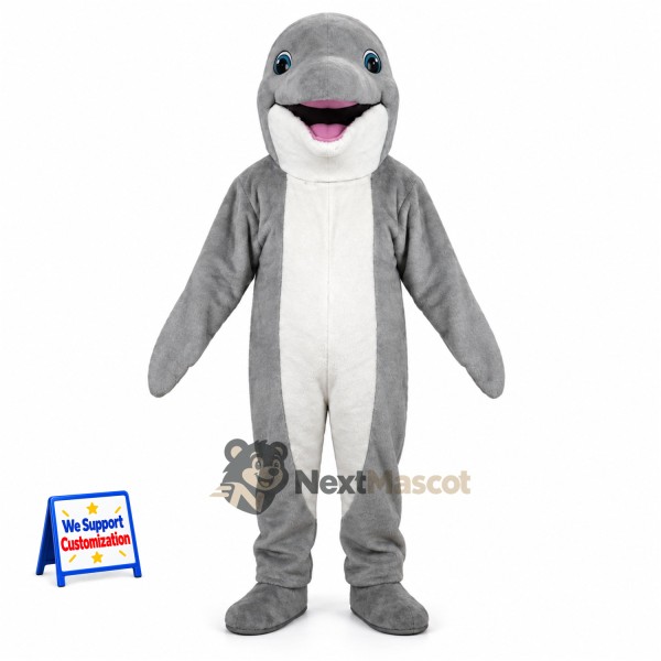 Dolphin Mascot Costume - Gray for Aquarium Shows