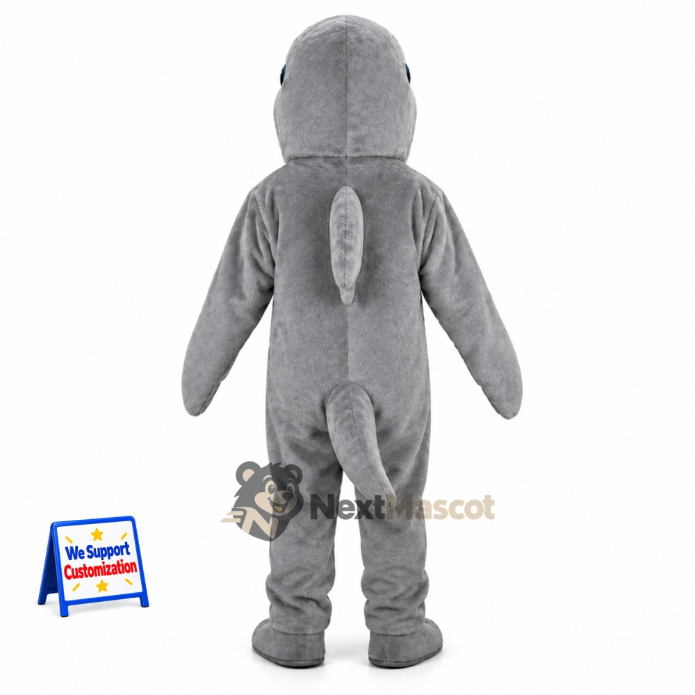 Dolphin Mascot Costume - Gray for Aquarium Shows Dolphin Mascot Costume - Gray for Aquarium Shows