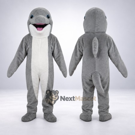 Dolphin Mascot Costume - Gray for Aquarium Shows Dolphin Mascot Costume - Gray for Aquarium Shows