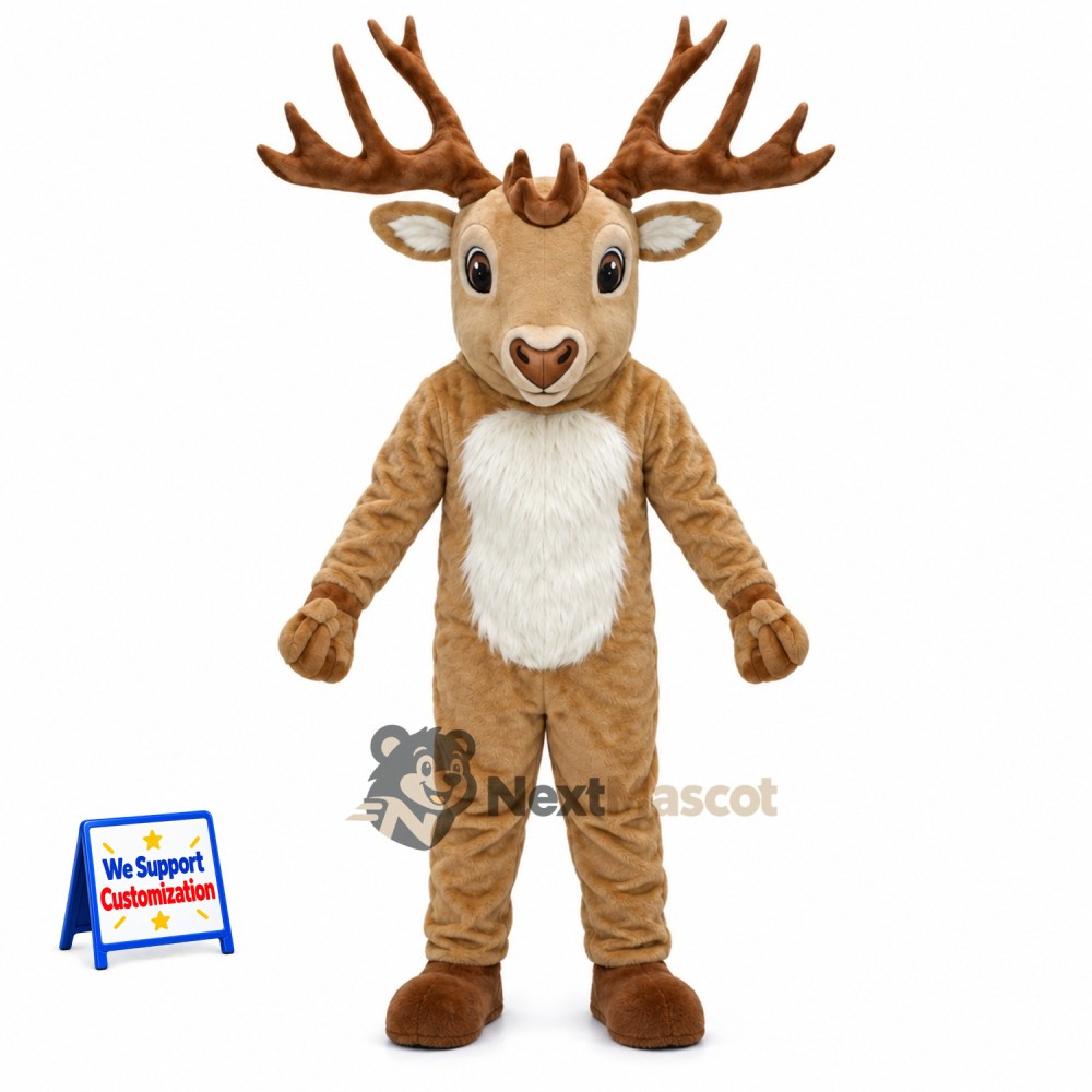 Deer Mascot Costume - Brown for Spring Events Deer Mascot Costume - Brown for Spring Events