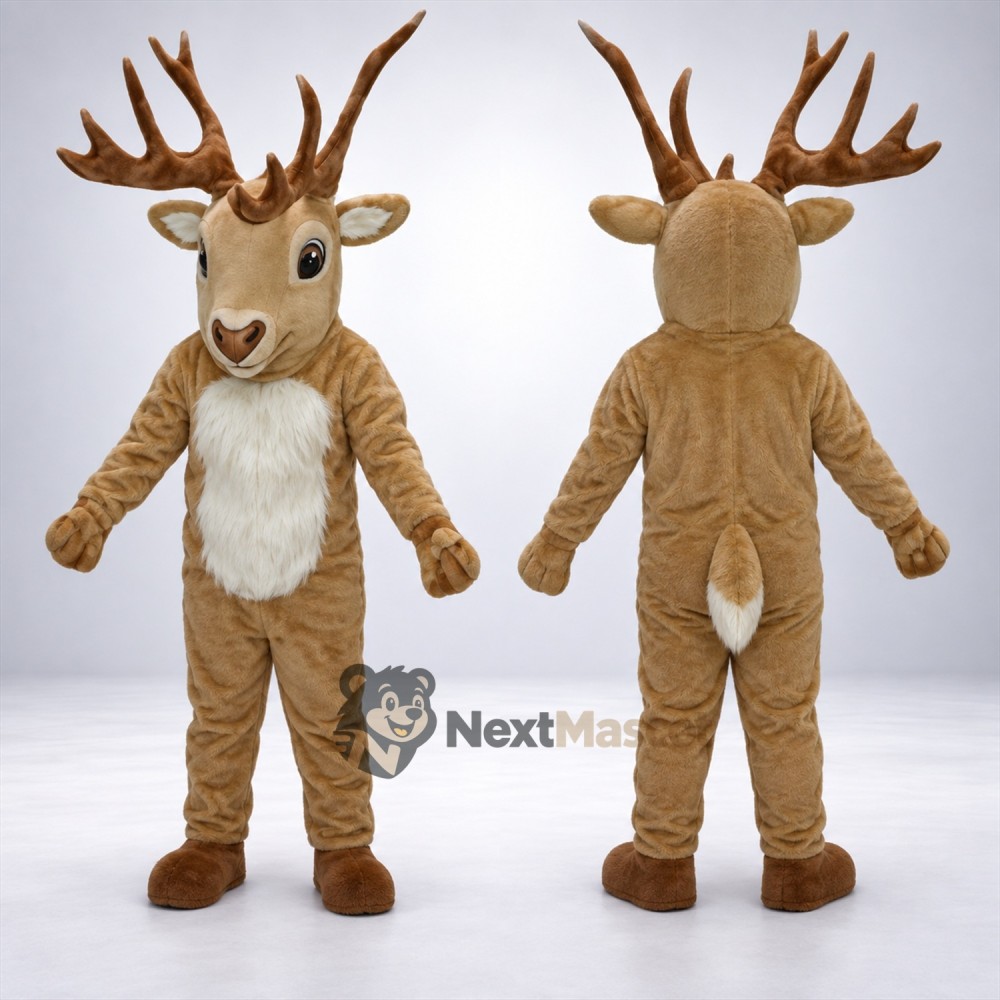 Deer Mascot Costume - Brown for Spring Events Deer Mascot Costume - Brown for Spring Events