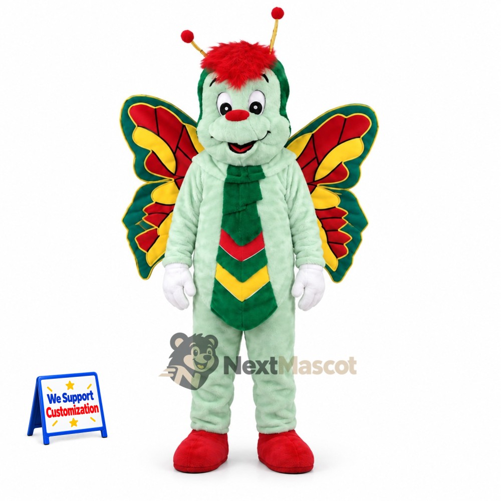 Butterfly Mascot Costume - Green for School Events Butterfly Mascot Costume - Green for School Events