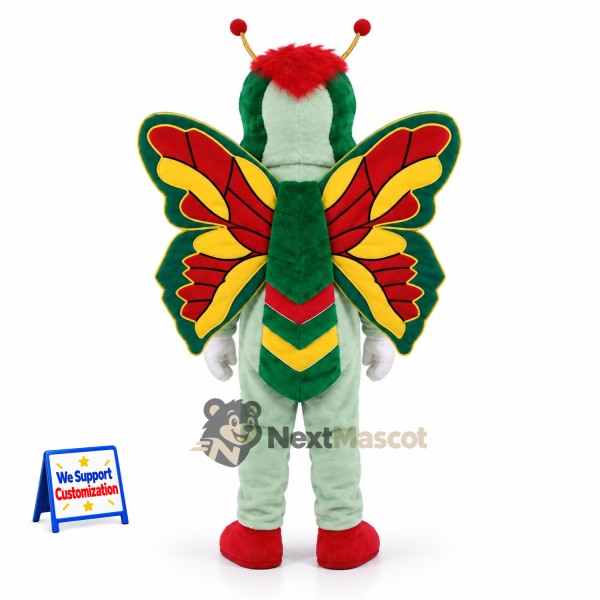 Butterfly Mascot Costume - Green for School Events Butterfly Mascot Costume - Green for School Events