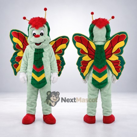 Butterfly Mascot Costume - Green for School Events Butterfly Mascot Costume - Green for School Events