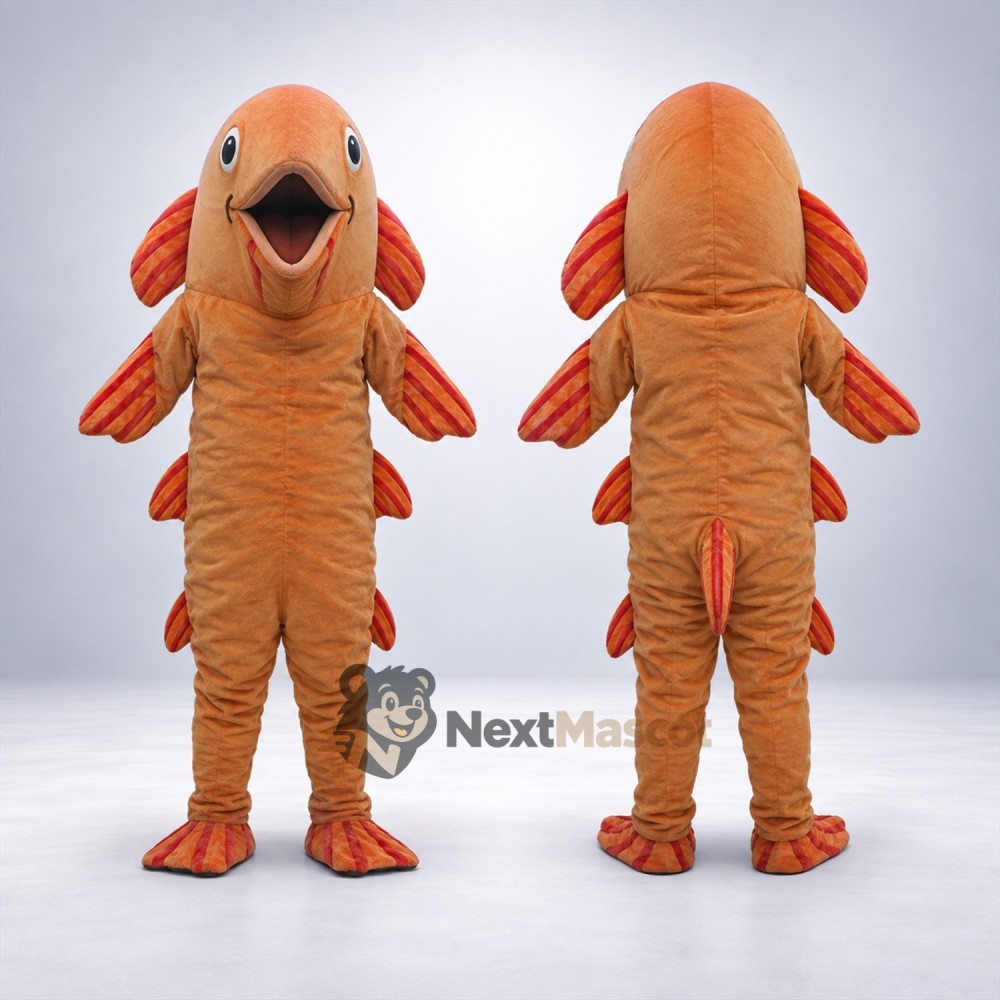 Fish Mascot Costume - Orange Fish Mascot Costume - Orange