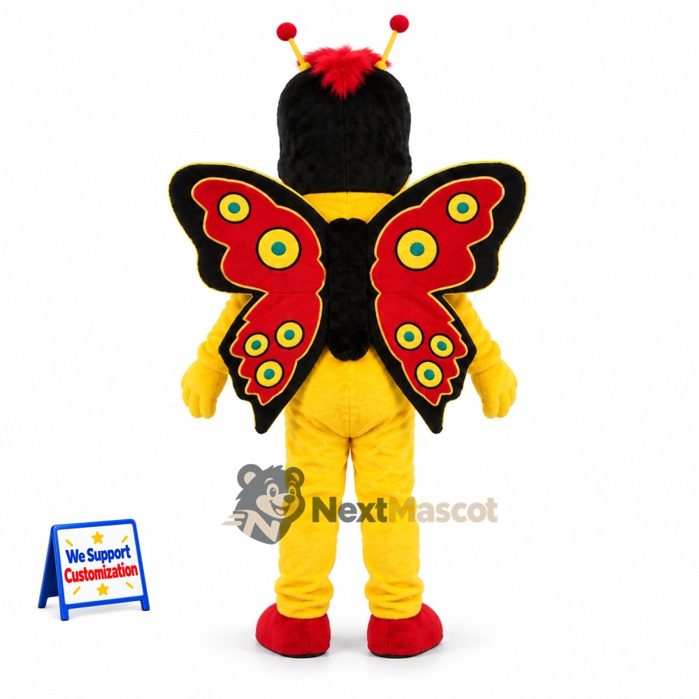Butterfly Mascot Costume - Yellow for Community Events Butterfly Mascot Costume - Yellow for Community Events