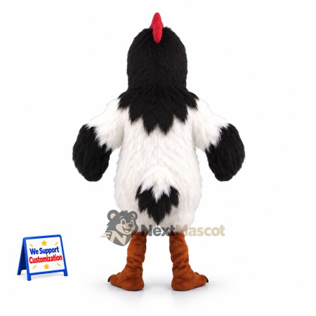 Rooster Mascot Costume - Black and White