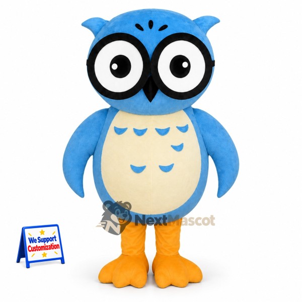 Owl Mascot Costume - Blue for Community Events