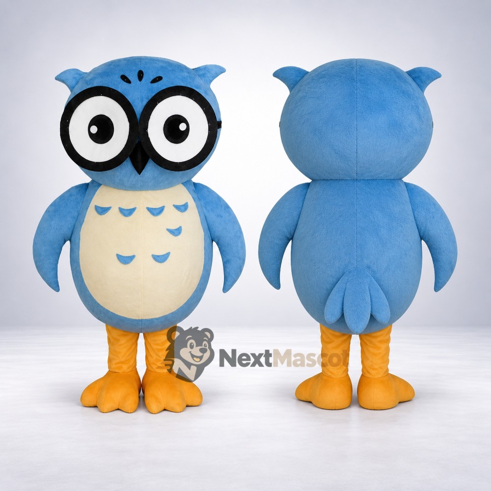 Owl Mascot Costume - Blue for Community Events Owl Mascot Costume - Blue for Community Events