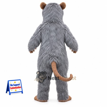 Mouse Mascot Costume - Gray, Long Tail Mouse Mascot Costume - Gray, Long Tail