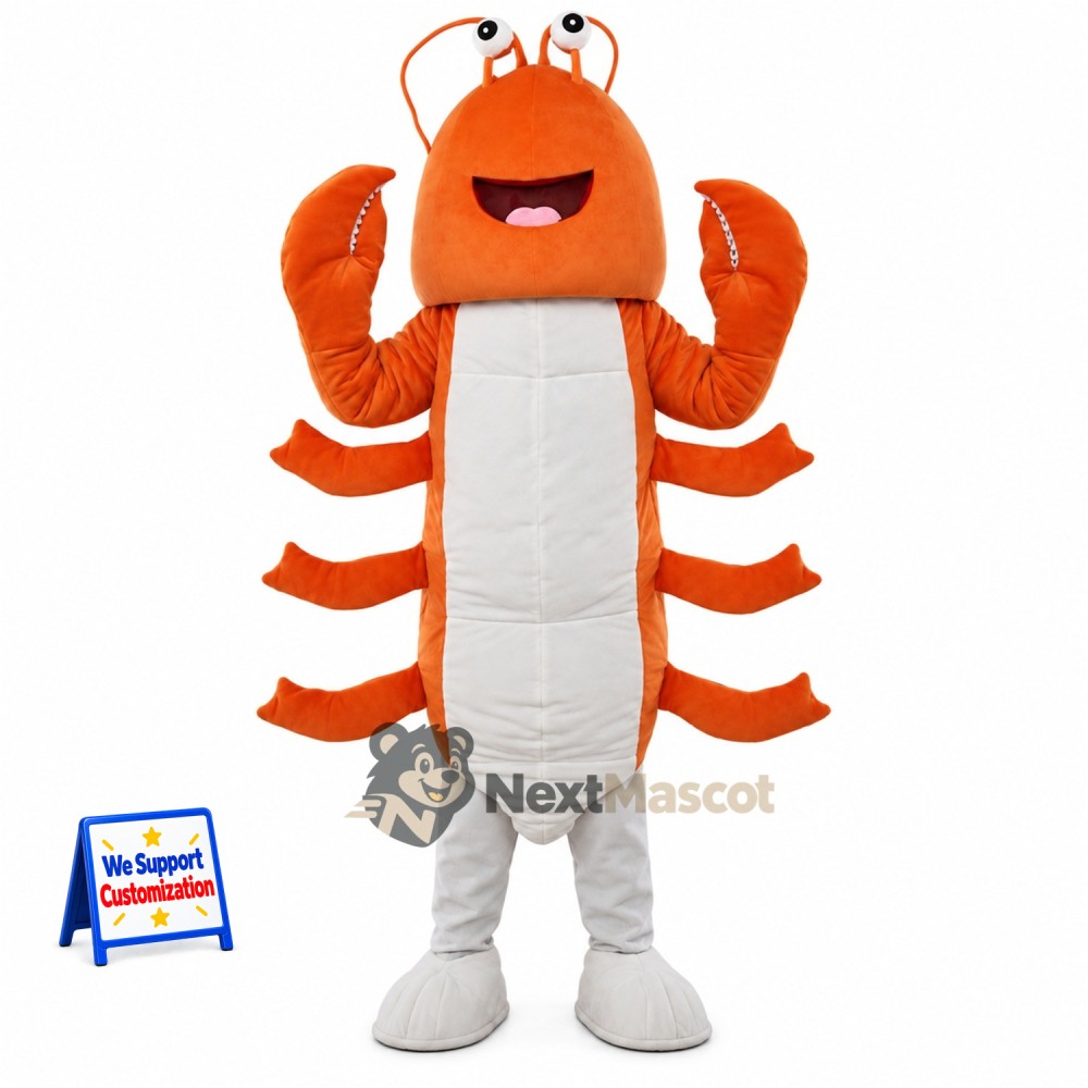 Lobster Mascot Costume - Orange for Sea Life Shows Lobster Mascot Costume - Orange for Sea Life Shows