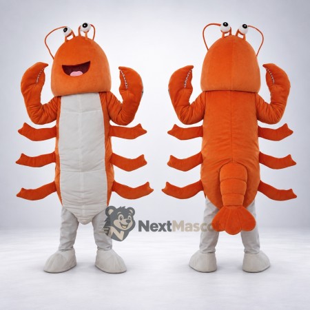 Lobster Mascot Costume - Orange for Sea Life Shows Lobster Mascot Costume - Orange for Sea Life Shows