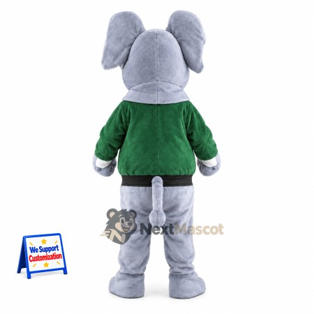 Elephant Mascot Costume - Green Shirt for Community Events Elephant Mascot Costume - Green Shirt for Community Events