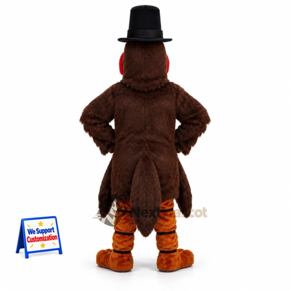Turkey Mascot Costume - Pilgrim Hat for Community Events Turkey Mascot Costume - Pilgrim Hat for Community Events