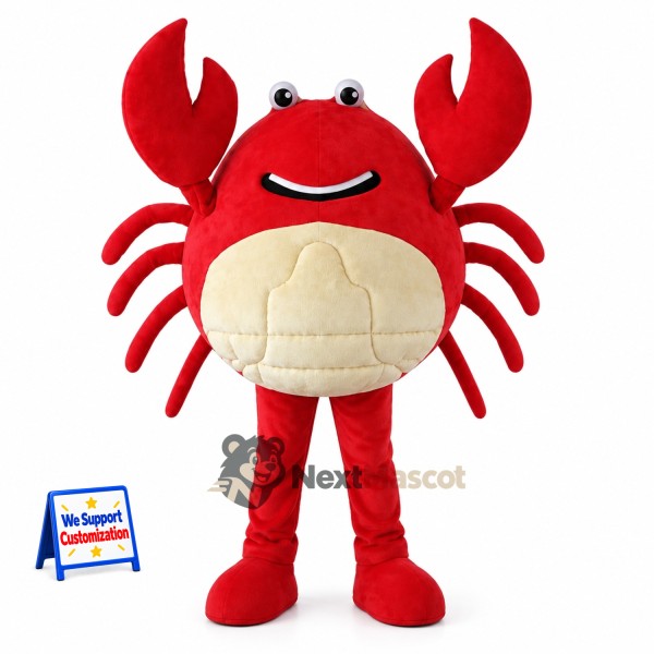 Crab Mascot Costume - Red for Beach Parties