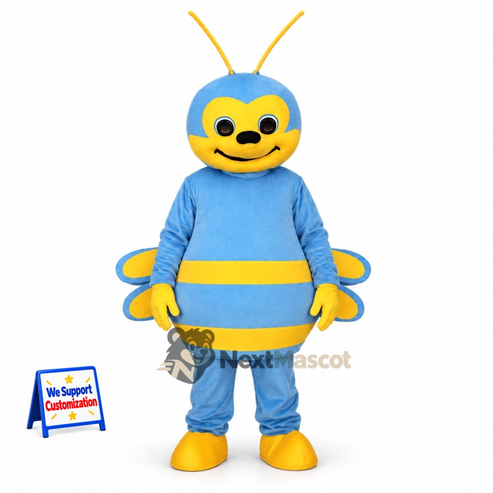 Bee Mascot Costume - Blue and Yellow for Pollinator Events Bee Mascot Costume - Blue and Yellow for Pollinator Events